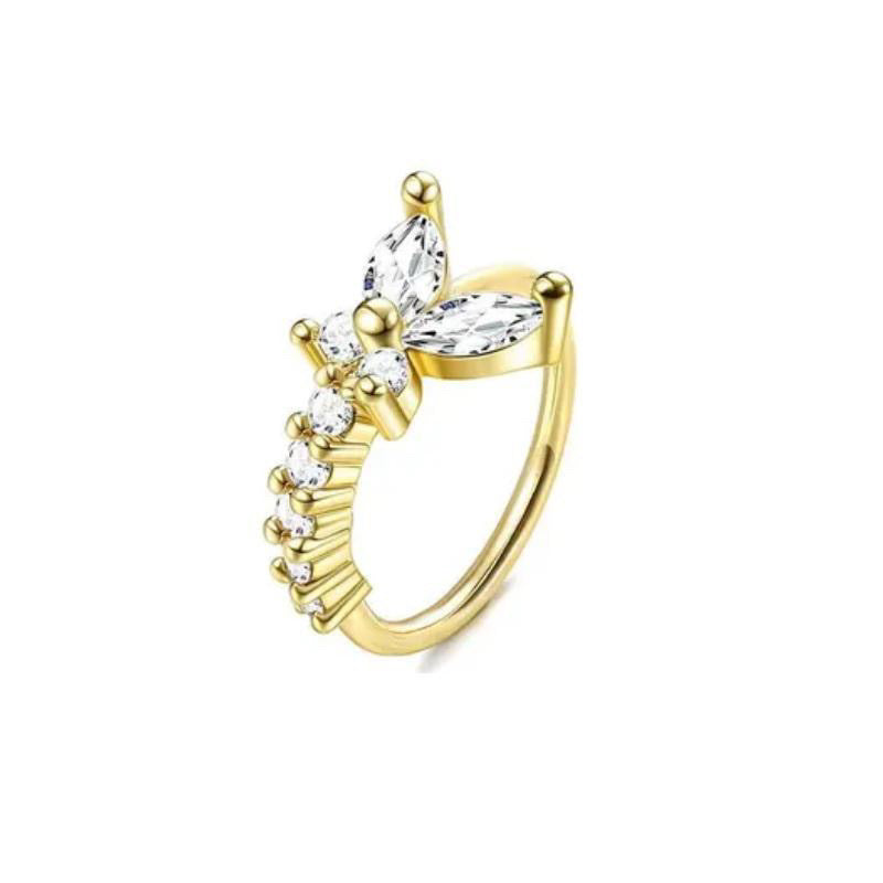 BUTTERFLY HOOP NOSE RING