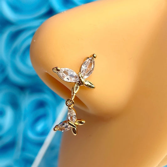 MILA BUTTERFLY L BEND NOSE RING