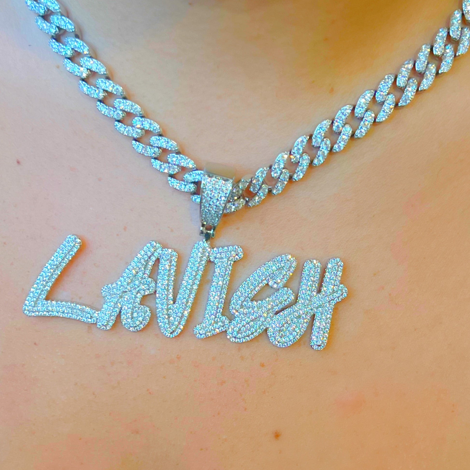 Cubic Zirconia Custom Cuban Necklace