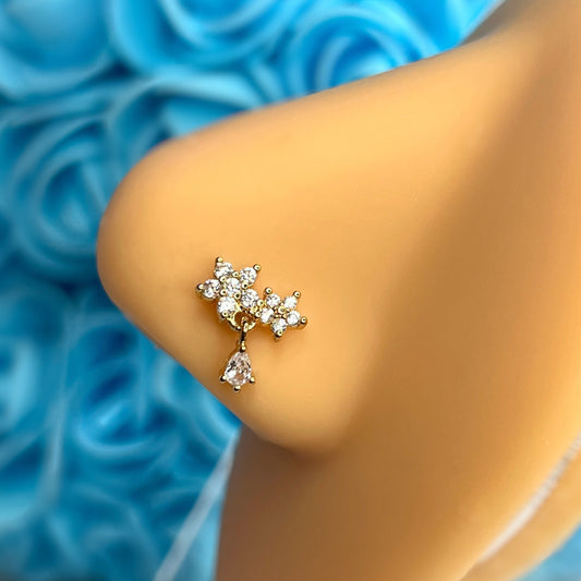 AMARA FLOWER L BEND NOSE RING
