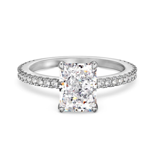 MINI KIRA RADIANT CUT STERLING SILVER RING