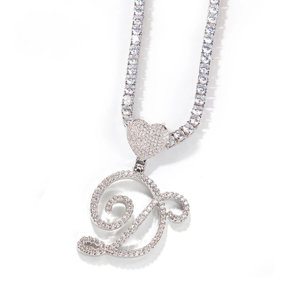 INITIAL HEART NECKLACE
