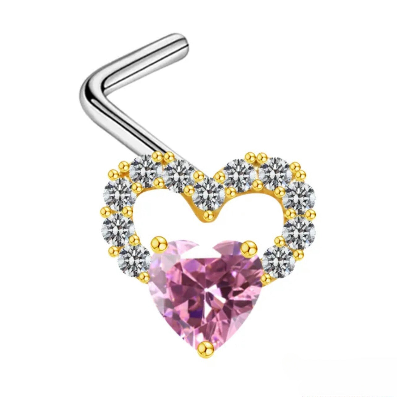STELLA HEART L BEND NOSE RING