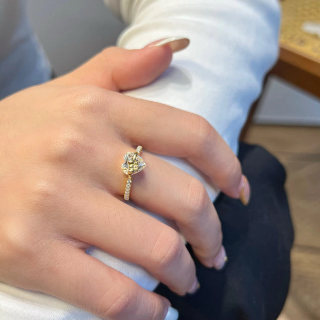 'ALORE' STERLING SILVER HEART RING