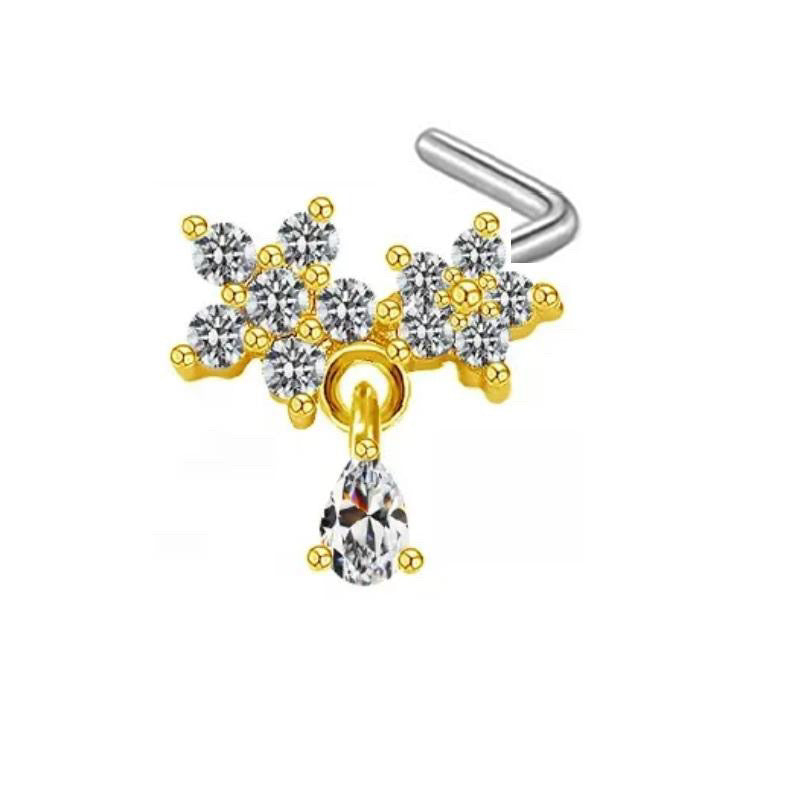 AMARA FLOWER L BEND NOSE RING