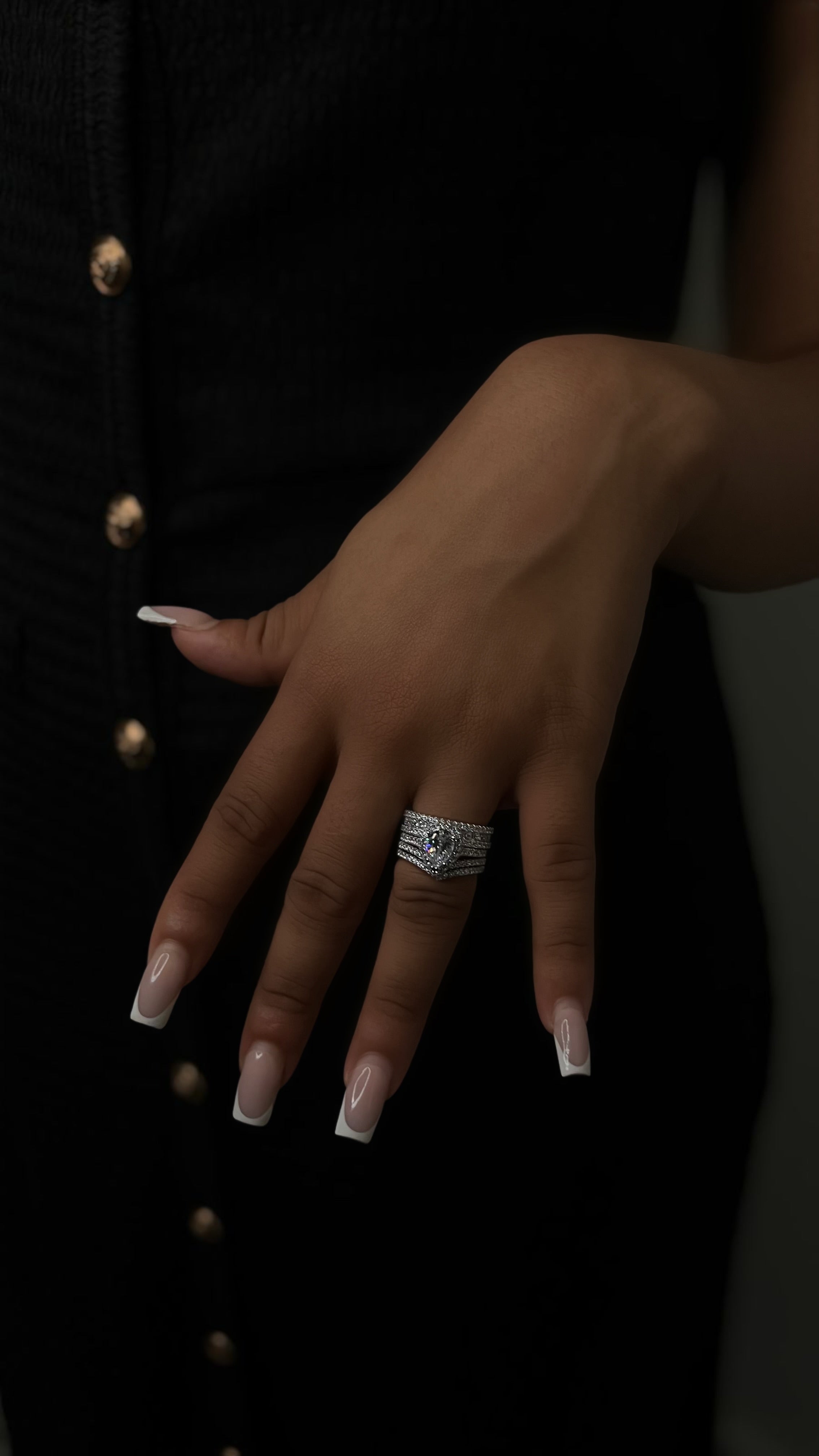 1.0CT Pear Cut 'Amara' ring