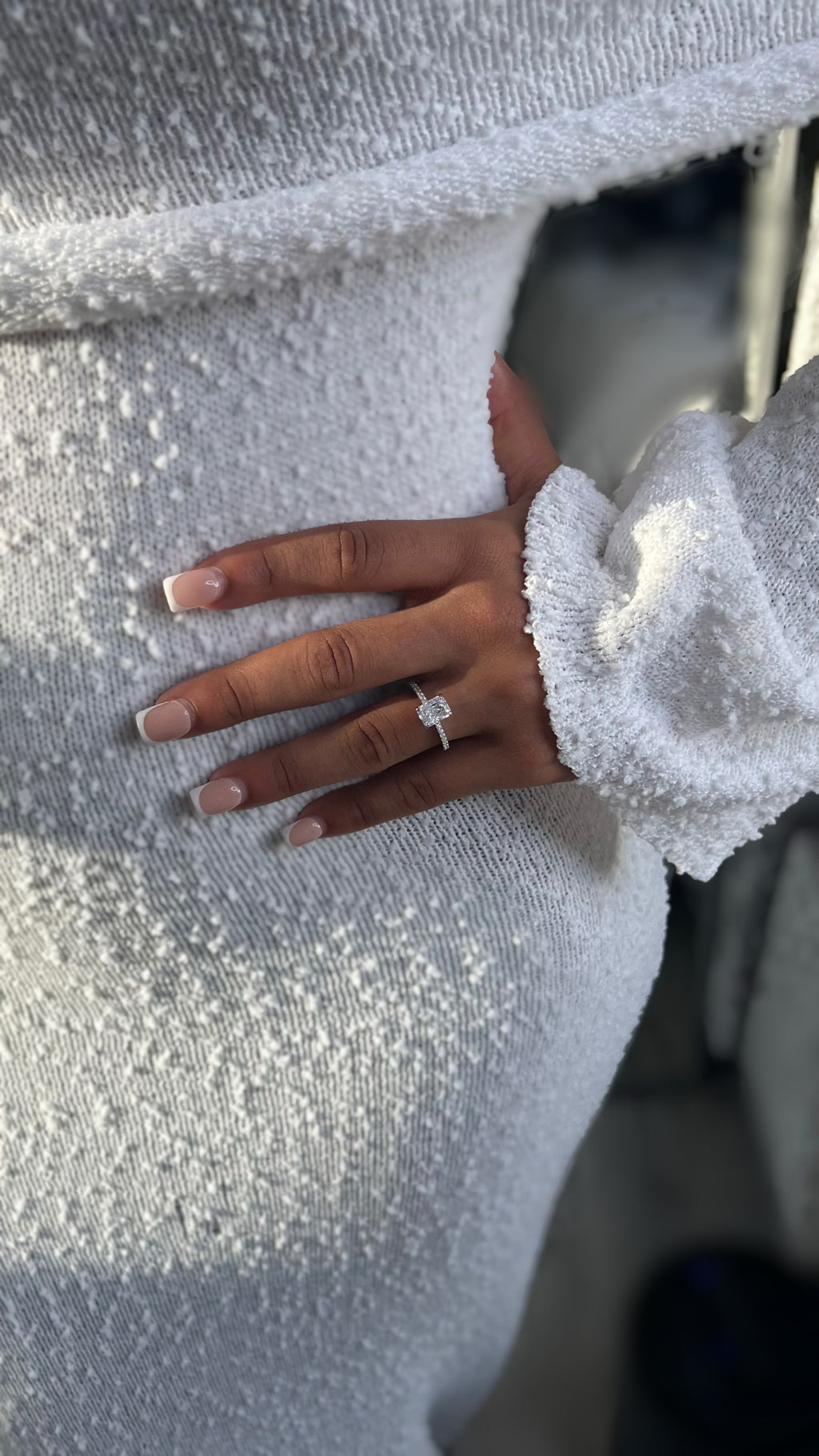 2.0CT STERLING SILVER RADIANT CUT 'MINI KIRA' RING