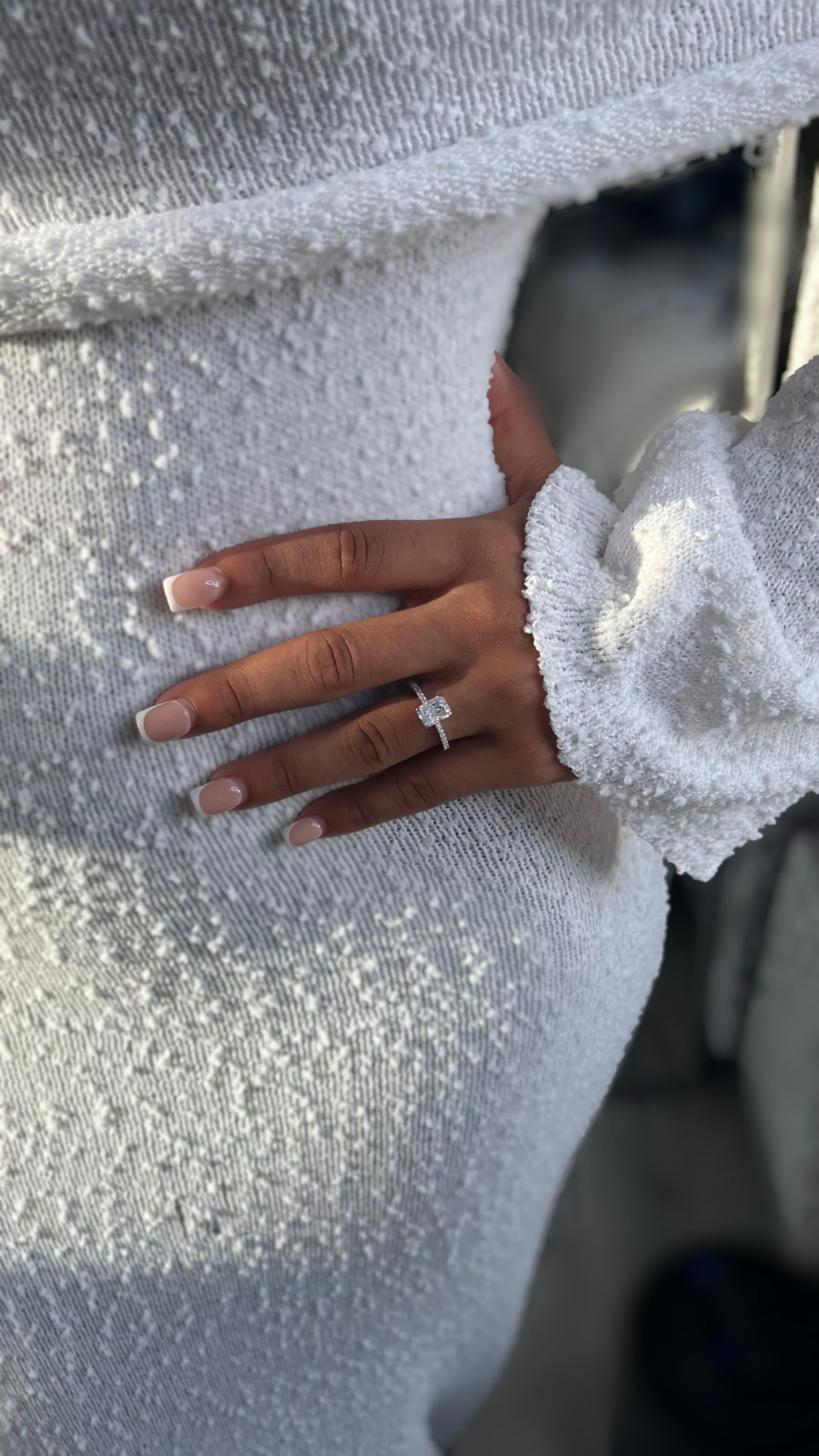 2.0CT STERLING SILVER RADIANT CUT 'MINI KIRA' RING