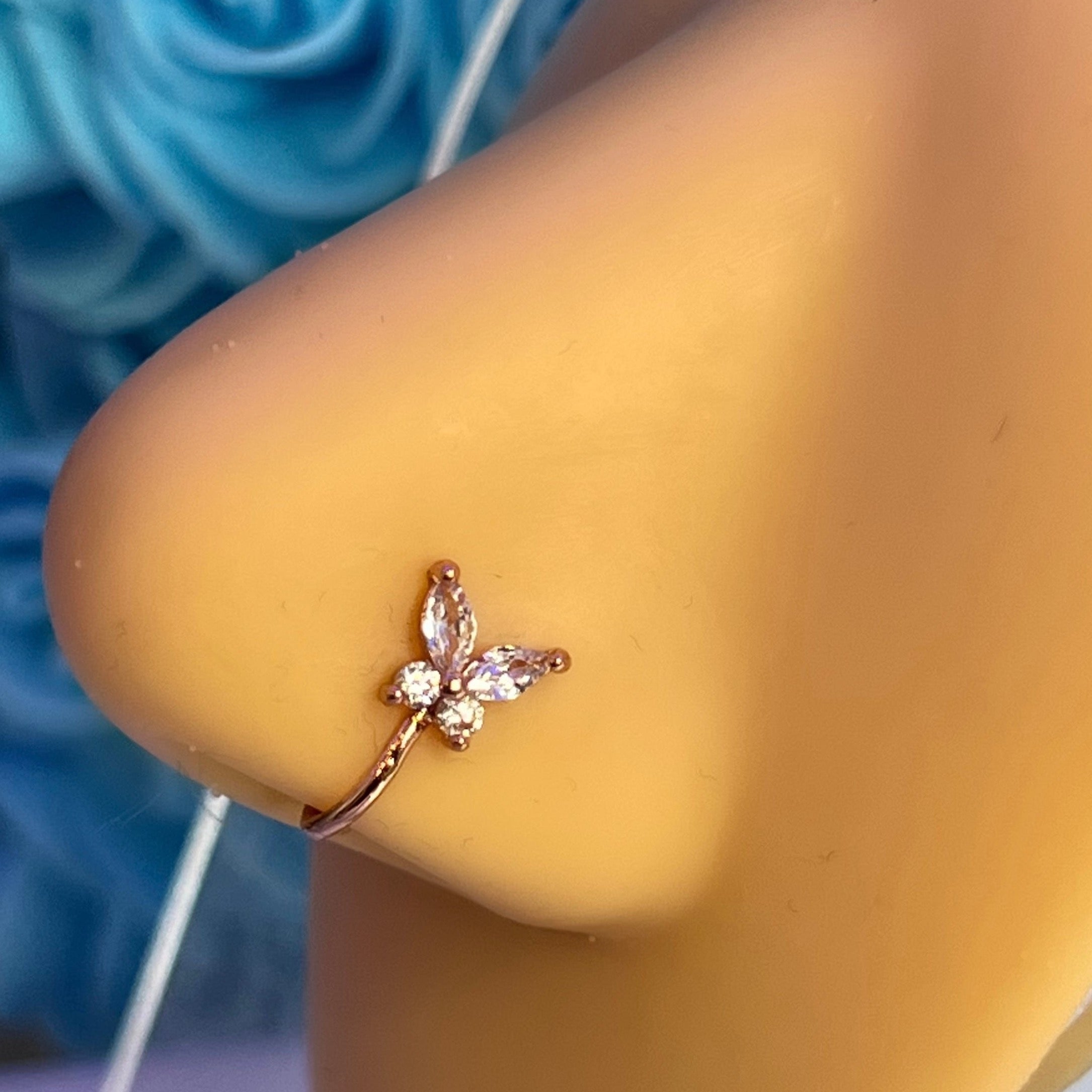 BUTTERFLY FAKE NOSE RING