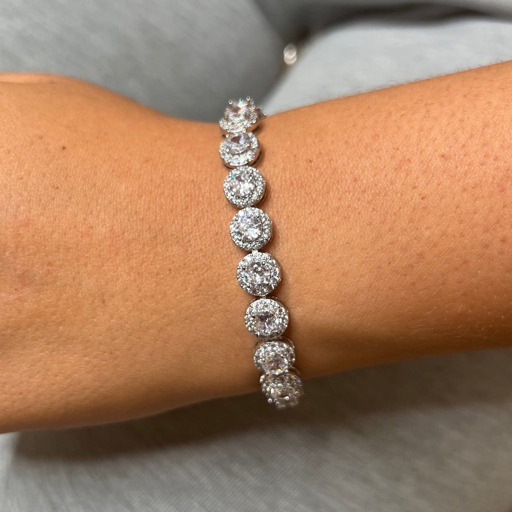 8MM Cubic zirconia round bracelet
