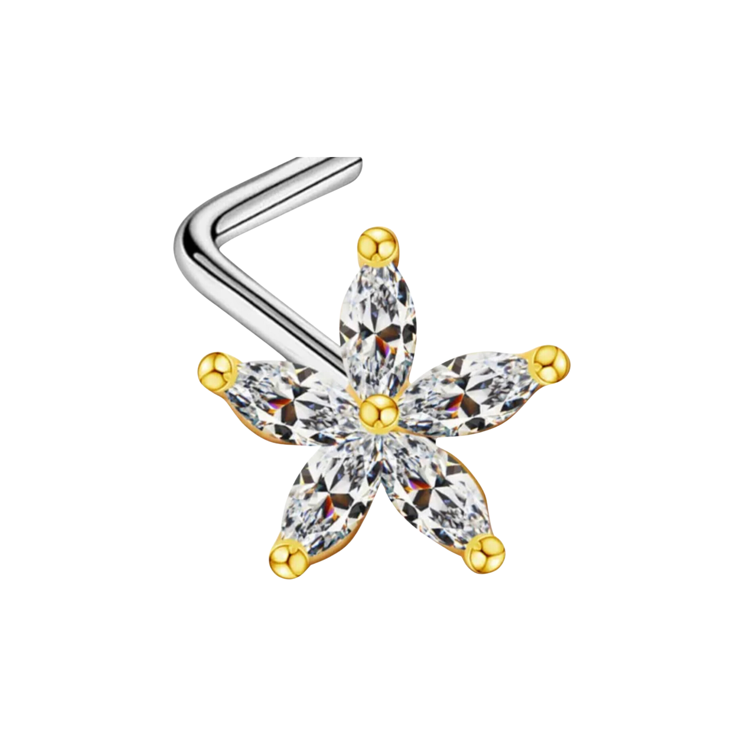 DELILAH FLOWER L BEND NOSE RING