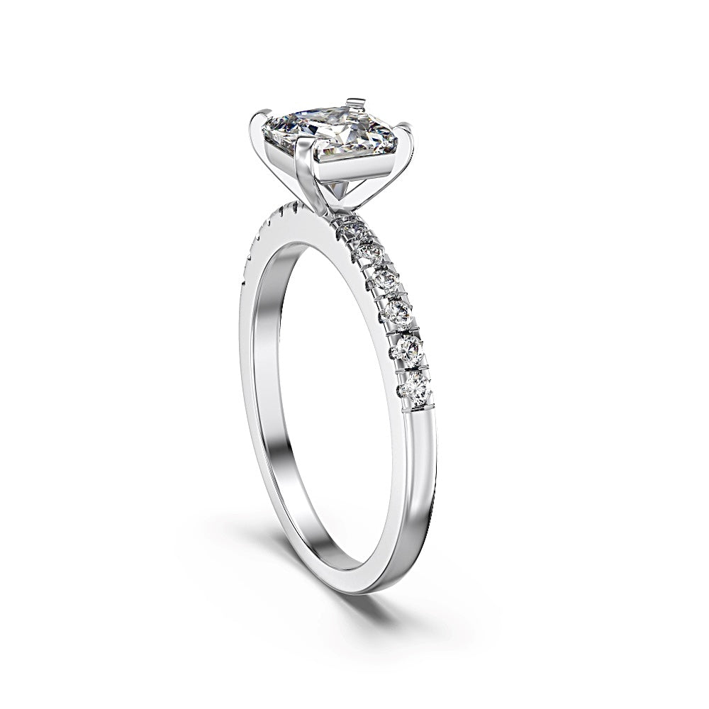 1.5CT STERLING SILVER CUSHION CUT 'ISABELLA' RING