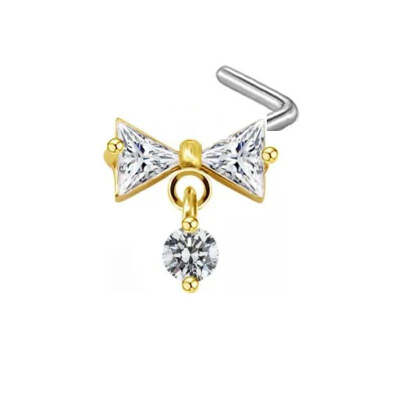 LILA BOW L BEND NOSE RING