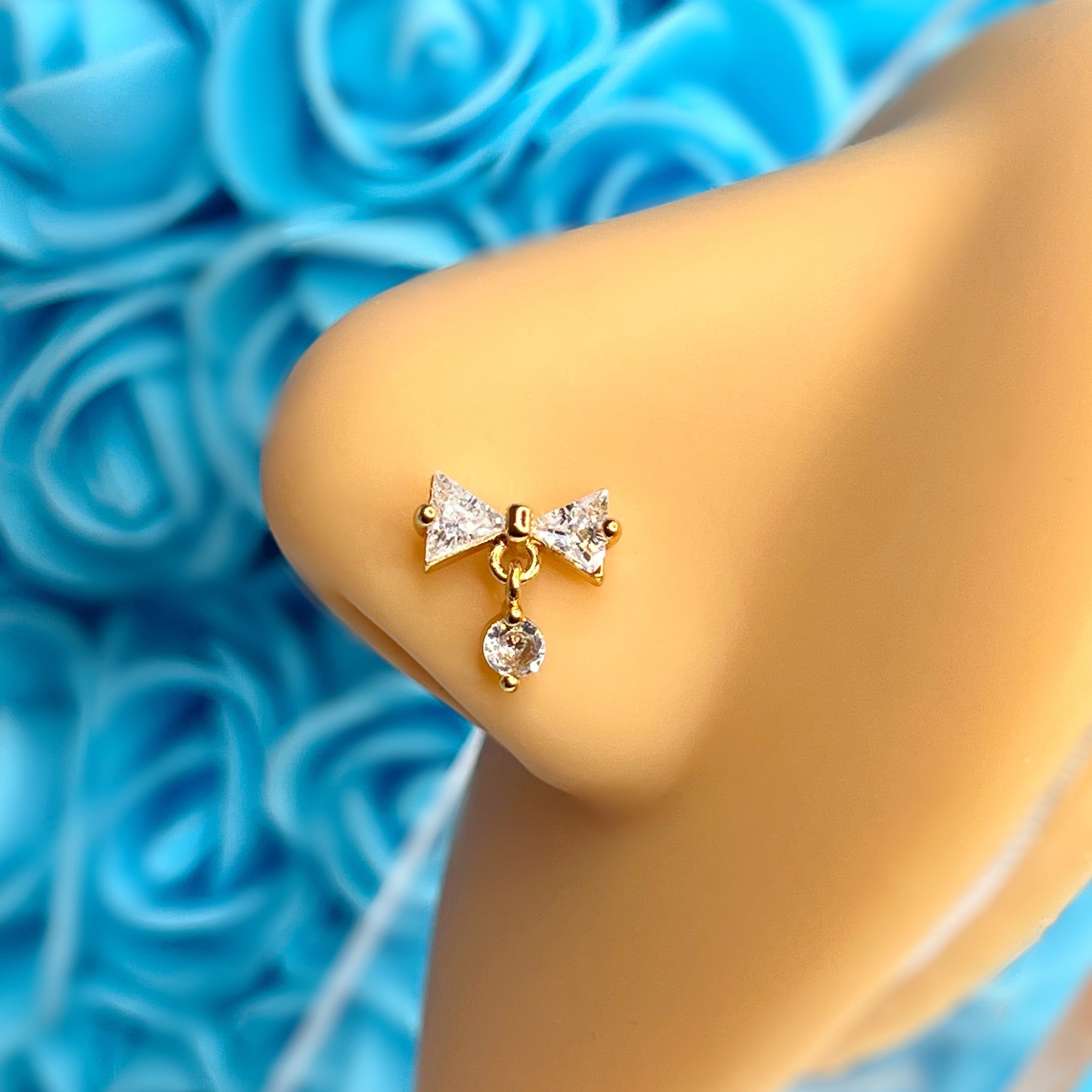 LILA BOW L BEND NOSE RING