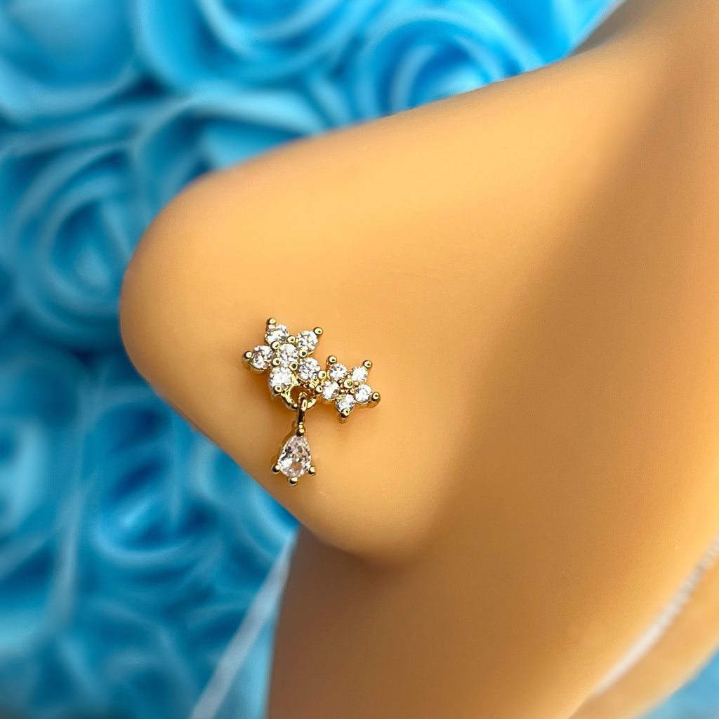 AMARA FLOWER L BEND NOSE RING