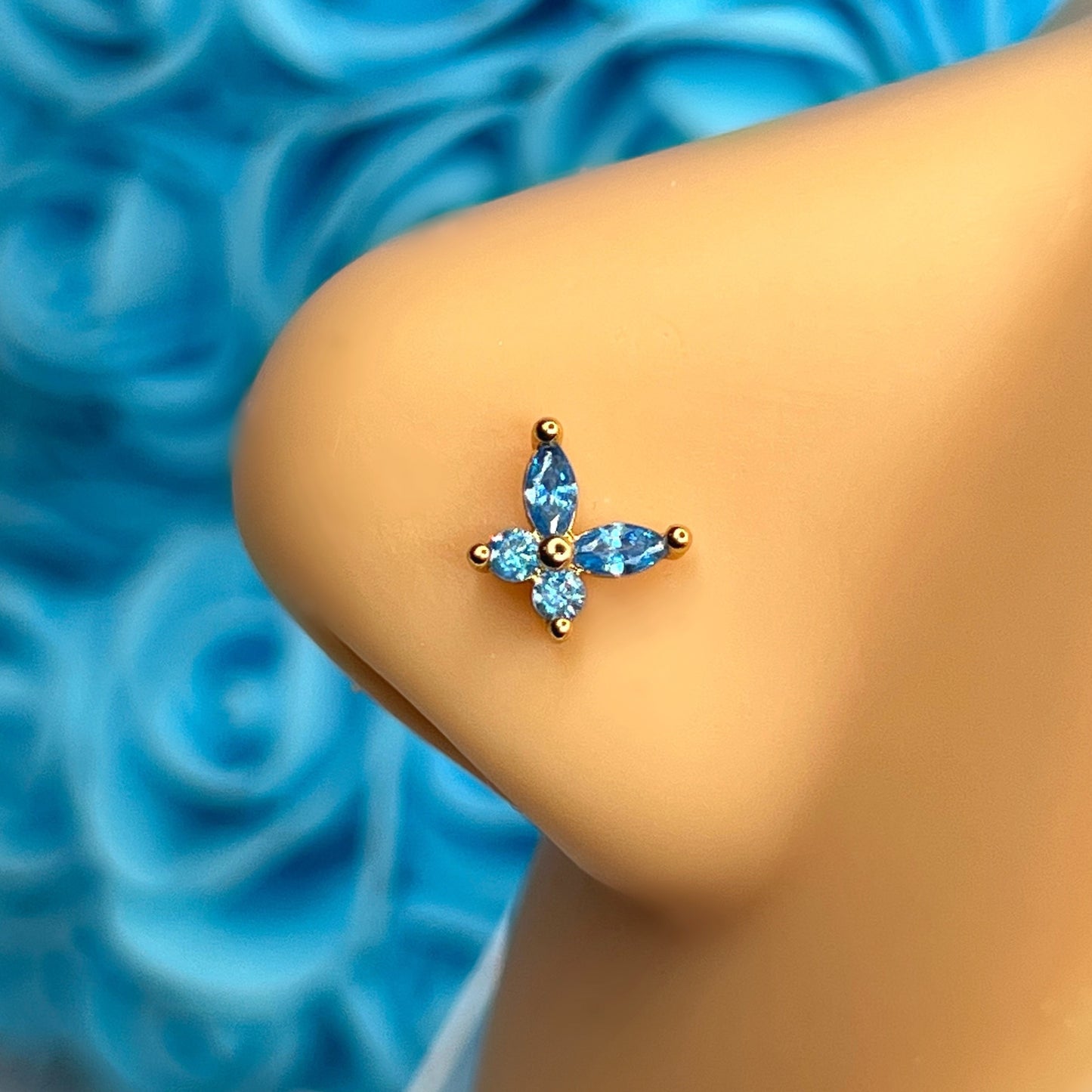BUTTERFLY L BEND NOSE RING