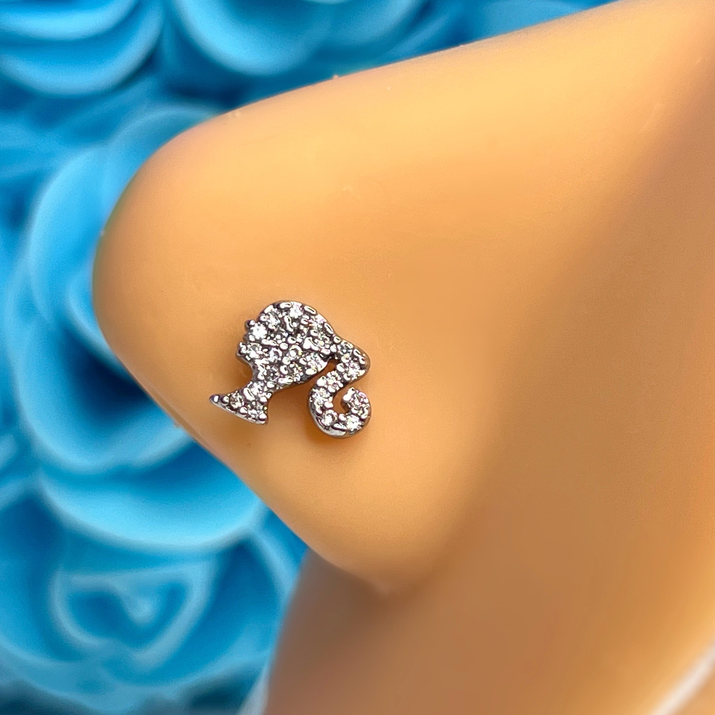 BARB L BEND NOSE RING