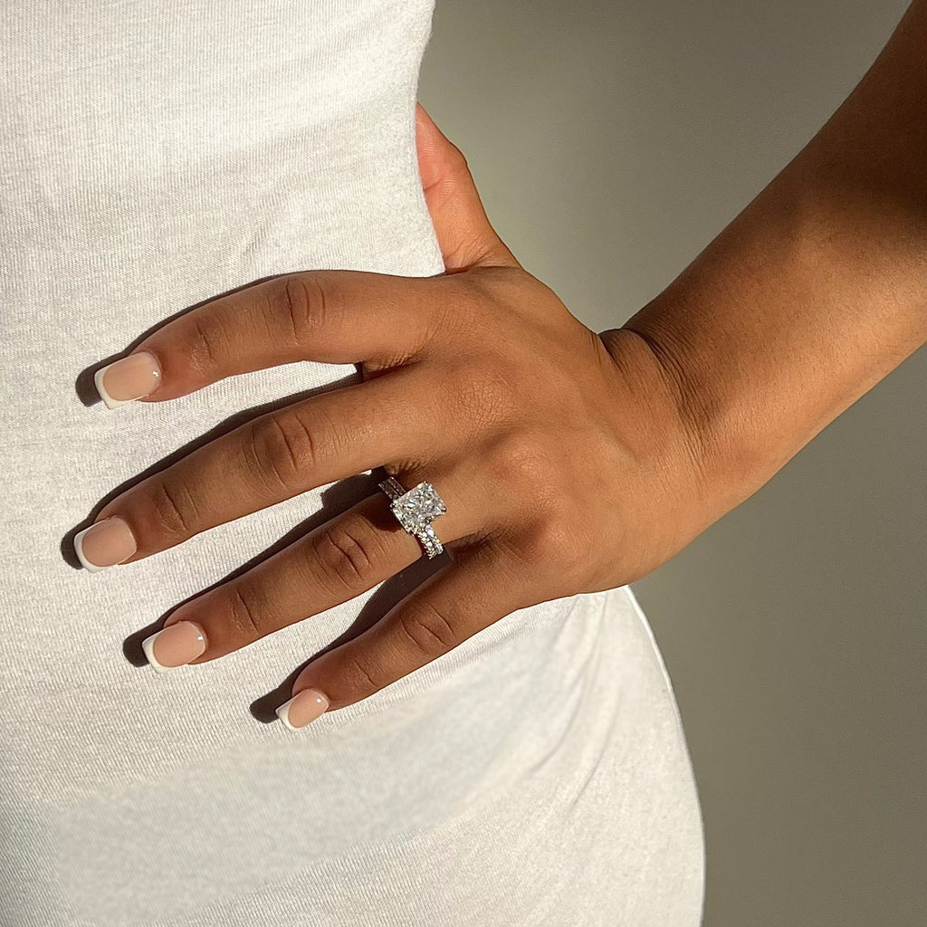 4.0CT STERLING SILVER RADIANT CUT 'KIRA' RING