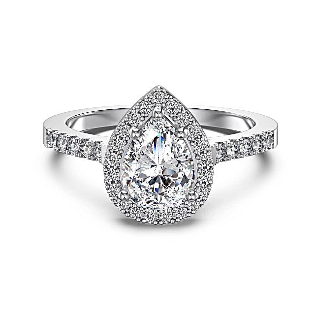 1.0CT PEAR CUT 'AMARA' RING
