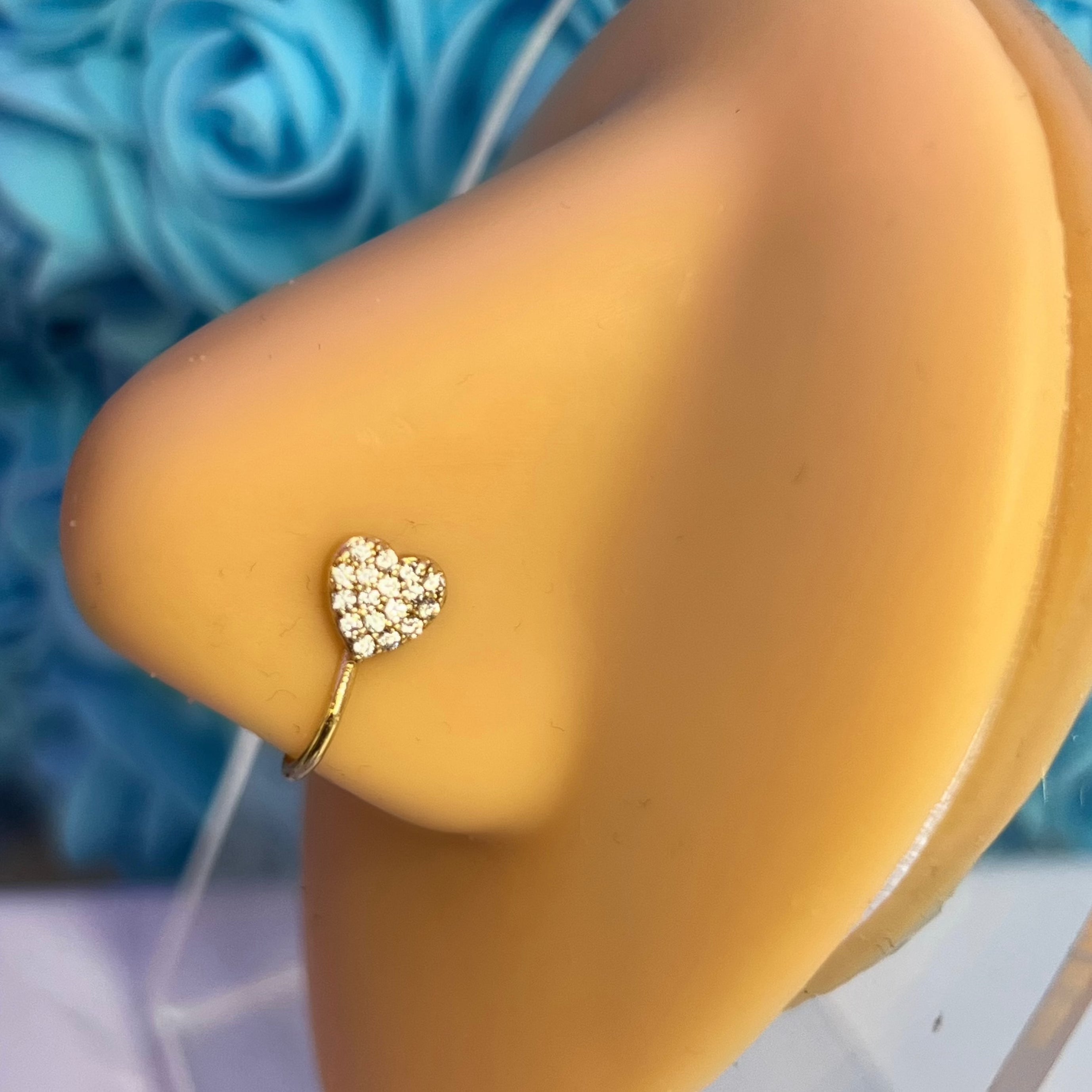 HEART FAKE NOSE RING