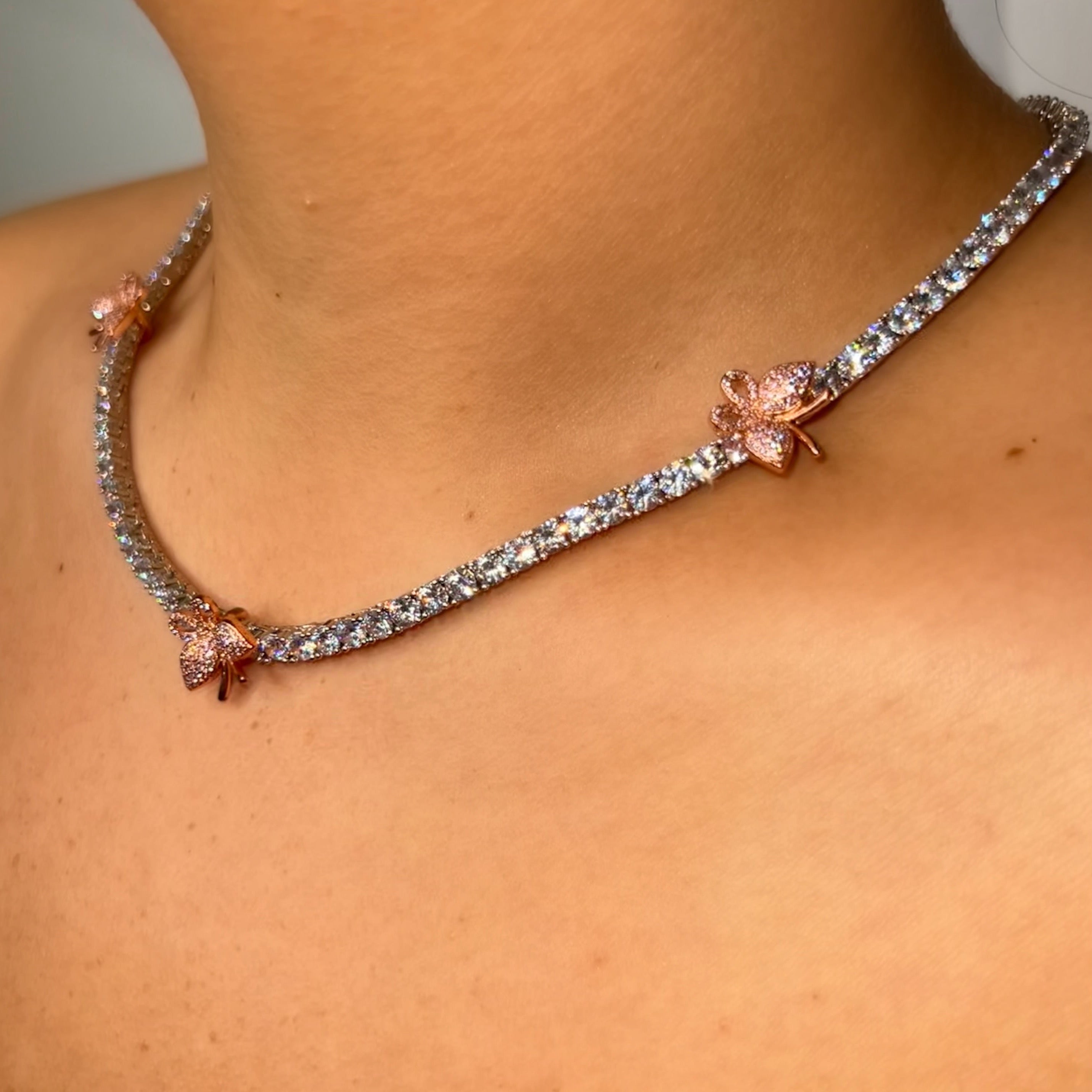 BUTTERFLY TENNIS NECKLACE