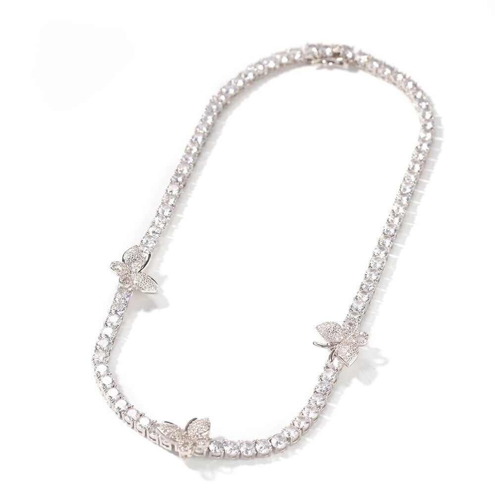 BUTTERFLY TENNIS NECKLACE